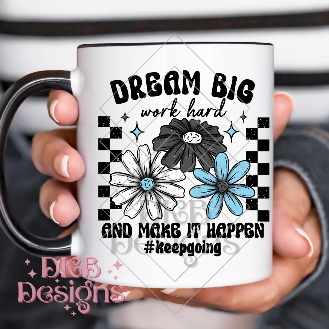 Dream big black UV DTF