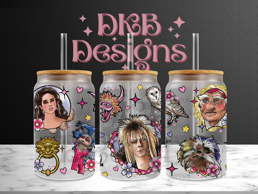 Goblin flash 16oz glass can UV DTF