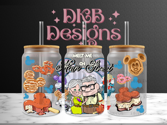 Main street 1 16oz glass can UV DTF