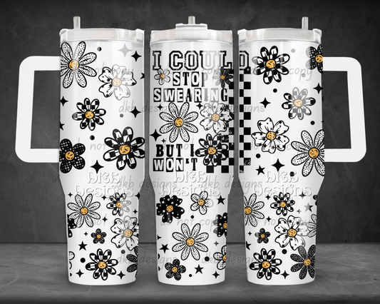 Swearing 40oz Tumbler UV DTF