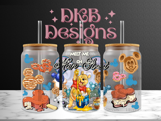 Main street 8 16oz glass can UV DTF