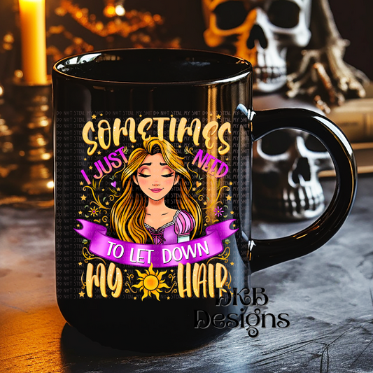 Let my hair down UV DTF