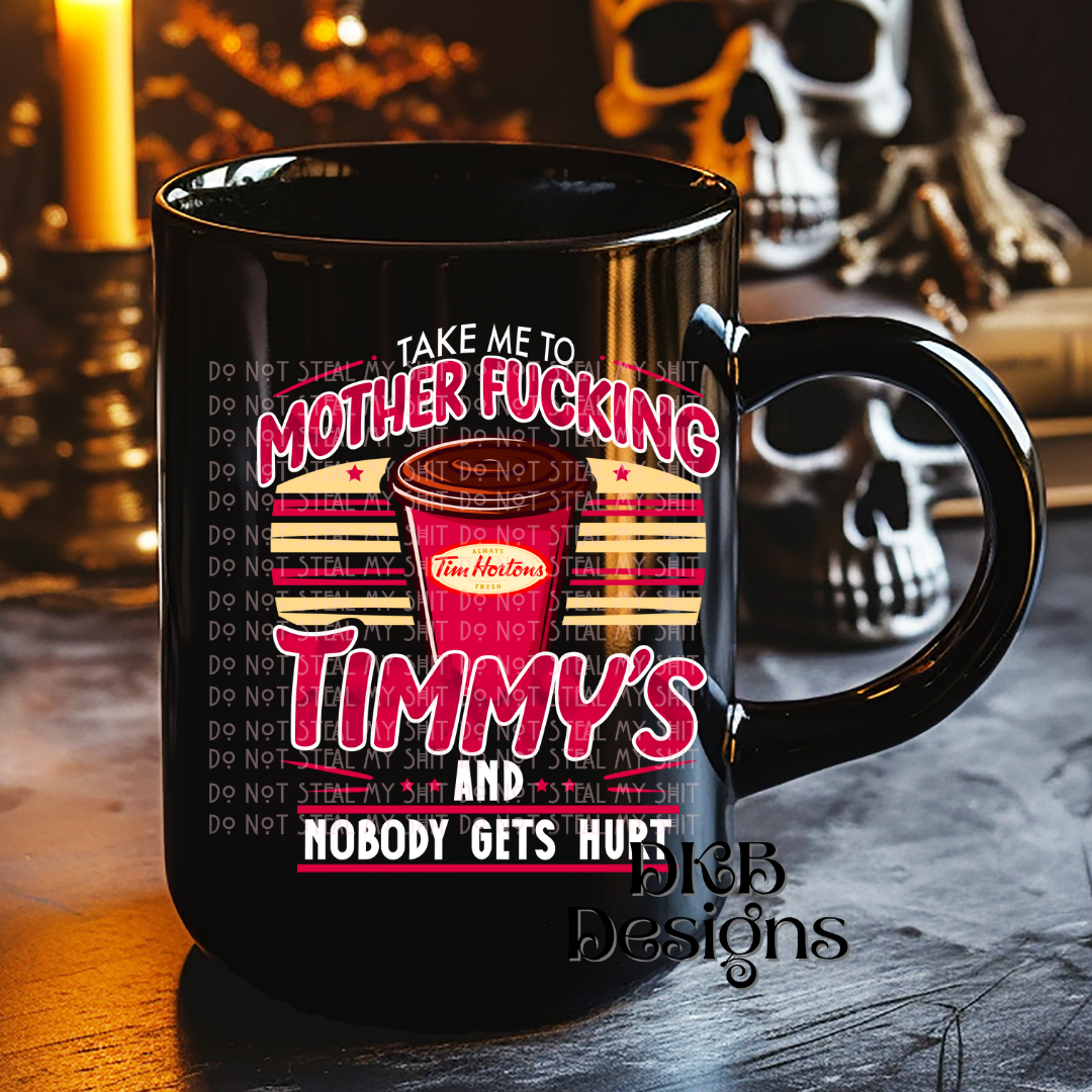 Take me to Timmy's white UV DTF