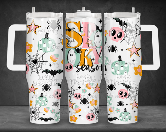 Spooky season 40oz Tumbler UV DTF