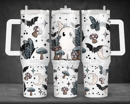 Cottagecore ghost 40oz Tumbler UV DTF
