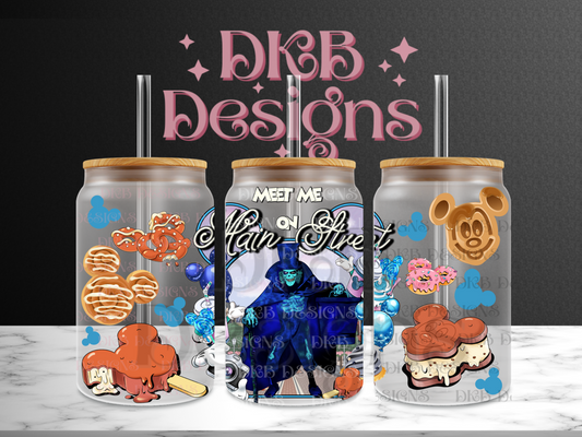 Main street 14 16oz glass can UV DTF