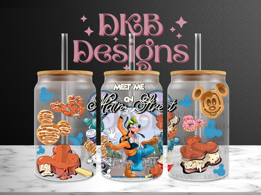 Main street 10 16oz glass can UV DTF