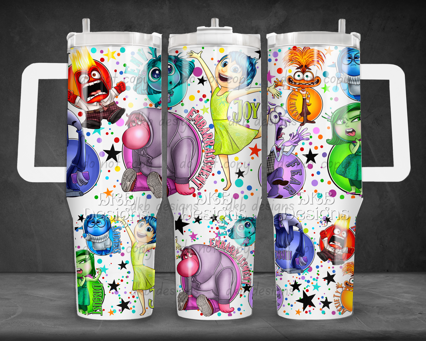 In my emotions 40oz Tumbler UV DTF