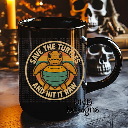 Save the turtles UV DTF