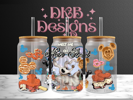 Main street 12 16oz glass can UV DTF