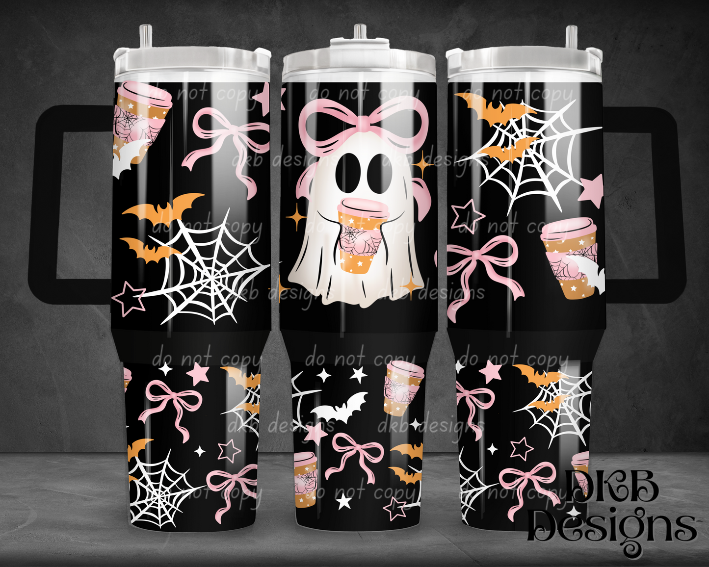 Coffee ghost 40oz Tumbler UV DTF
