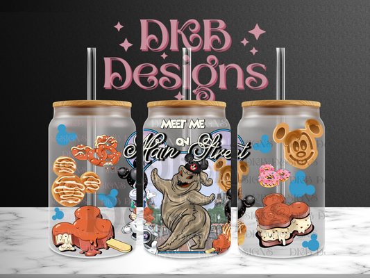 Main street 22 16oz glass can UV DTF