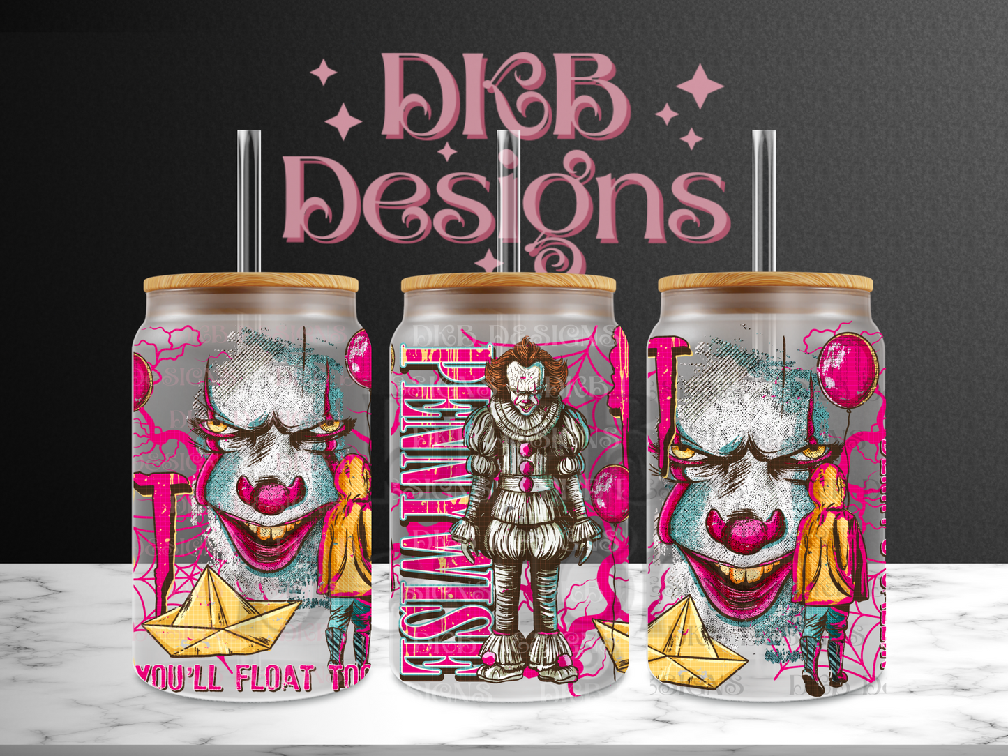 PW 16oz glass can UV DTF