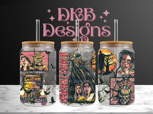 Creeper 16oz glass can UV DTF