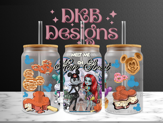 Main street 4 16oz glass can UV DTF