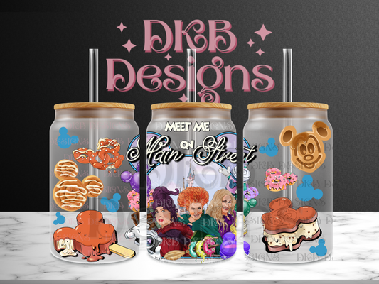 Main street 16 16oz glass can UV DTF