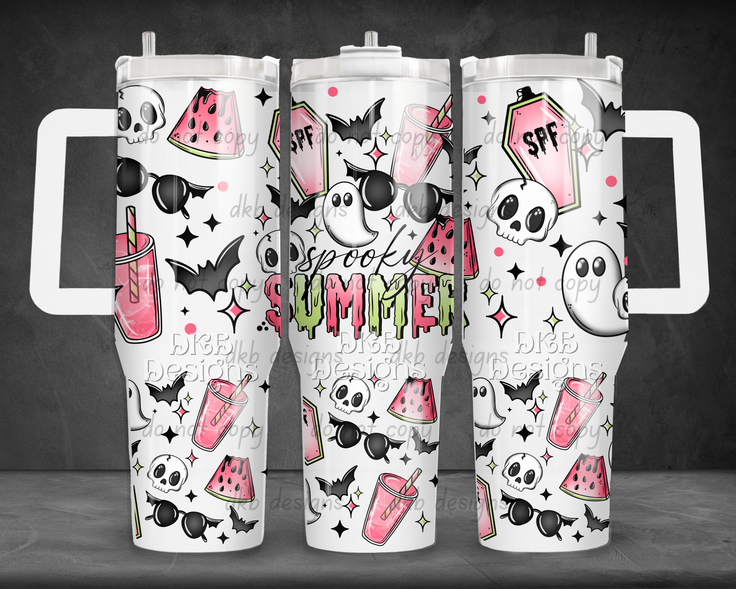 Spooky summer 40oz Tumbler UV DTF