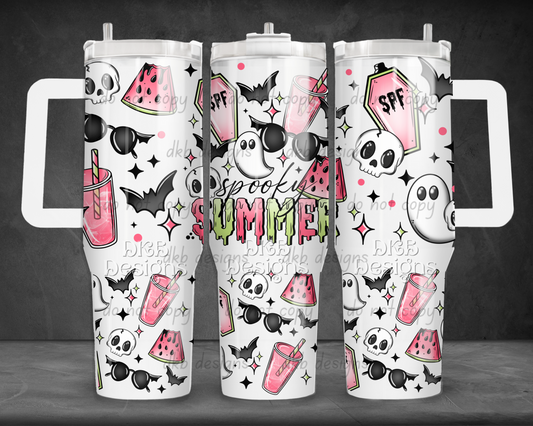 Spooky summer 40oz Tumbler UV DTF