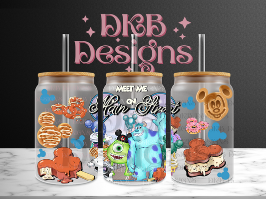 Main street 11 16oz glass can UV DTF