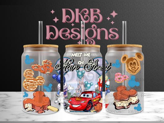 Main street 6 16oz glass can UV DTF