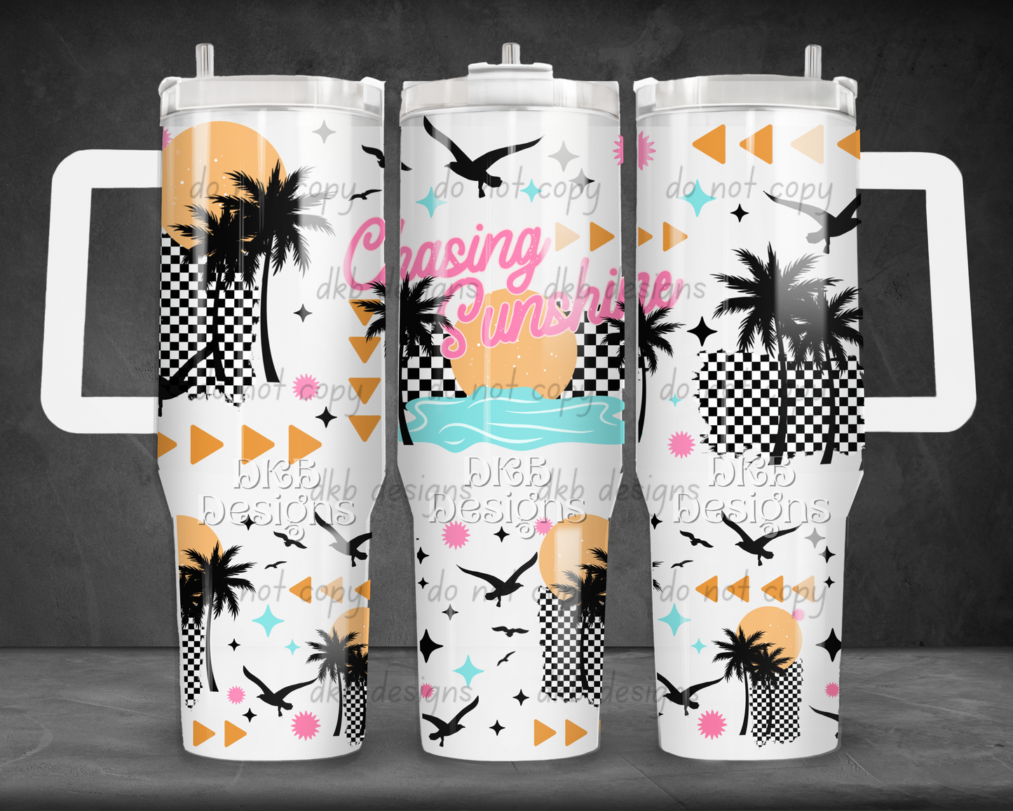 Chasing sunshine 40oz Tumbler UV DTF