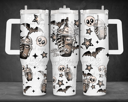Spooky brew 40oz Tumbler UV DTF