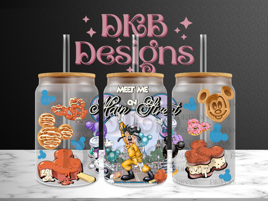 Main street 25 16oz glass can UV DTF