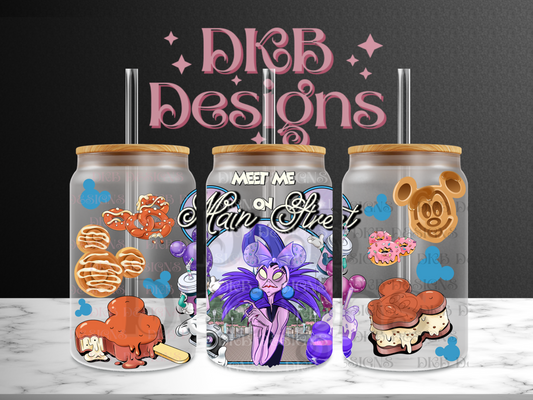 Main street 2 16oz glass can UV DTF